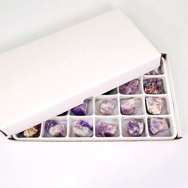 Chevron Amethyst Flat Box - Box of 24 Pieces (BOX-45)