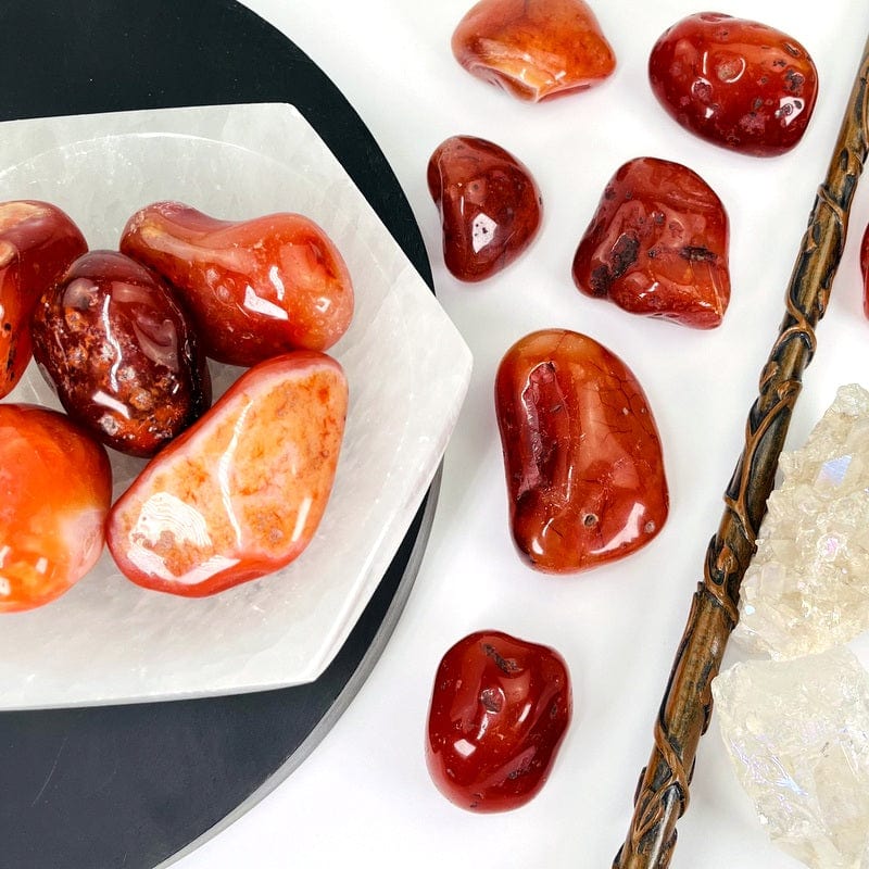 Carnelian Crystal Tumbled Stones - XLarge Size - Choose 1,3 5 Pieces