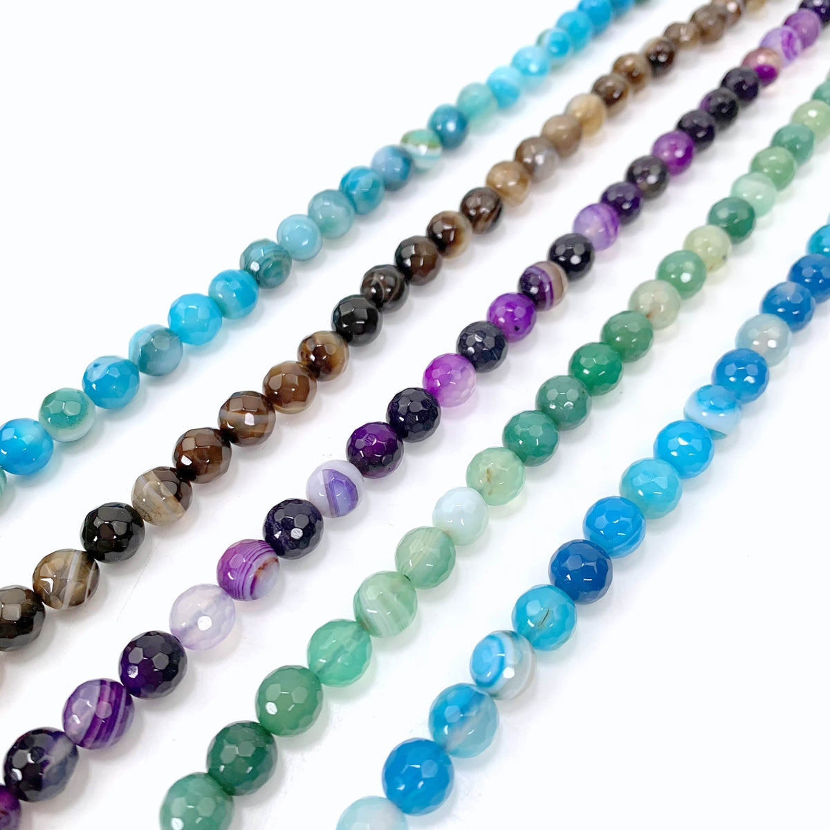 Agate Faceted Bead Strand