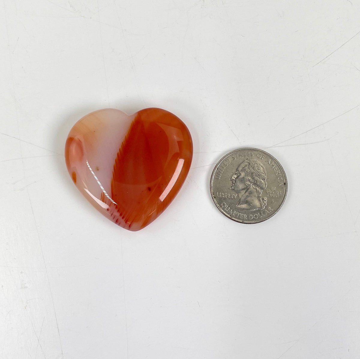 Carnelian Crystal Polished Hearts