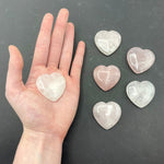 Rose Quartz Polished Crystal Hearts