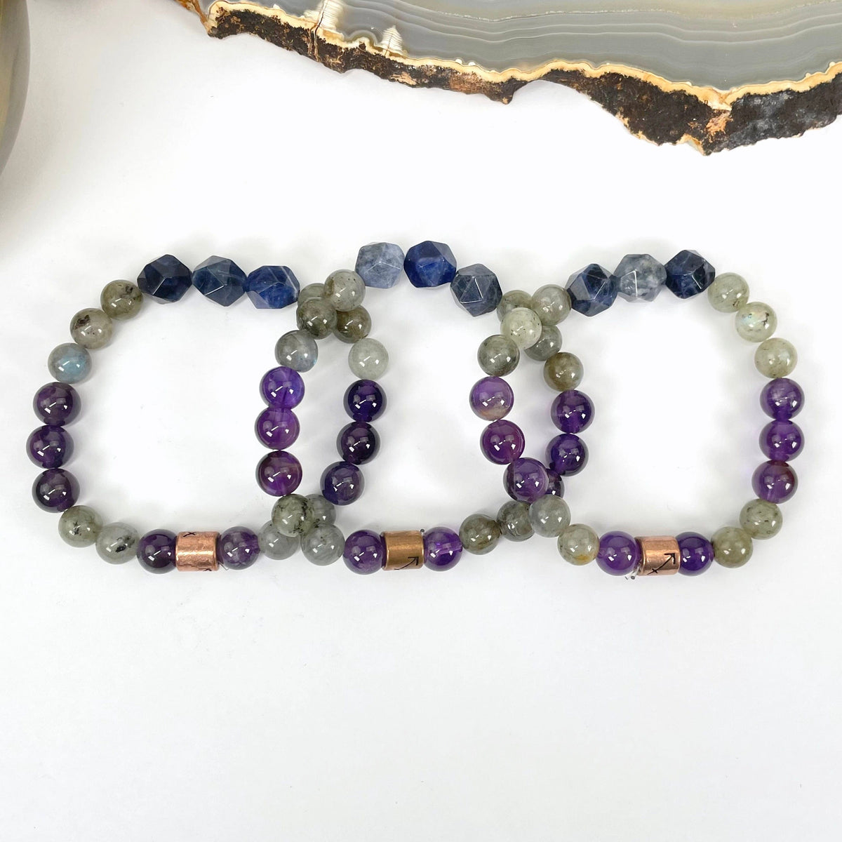 Sagittarius Zodiac Gemstone Crystal Stretch Bracelet