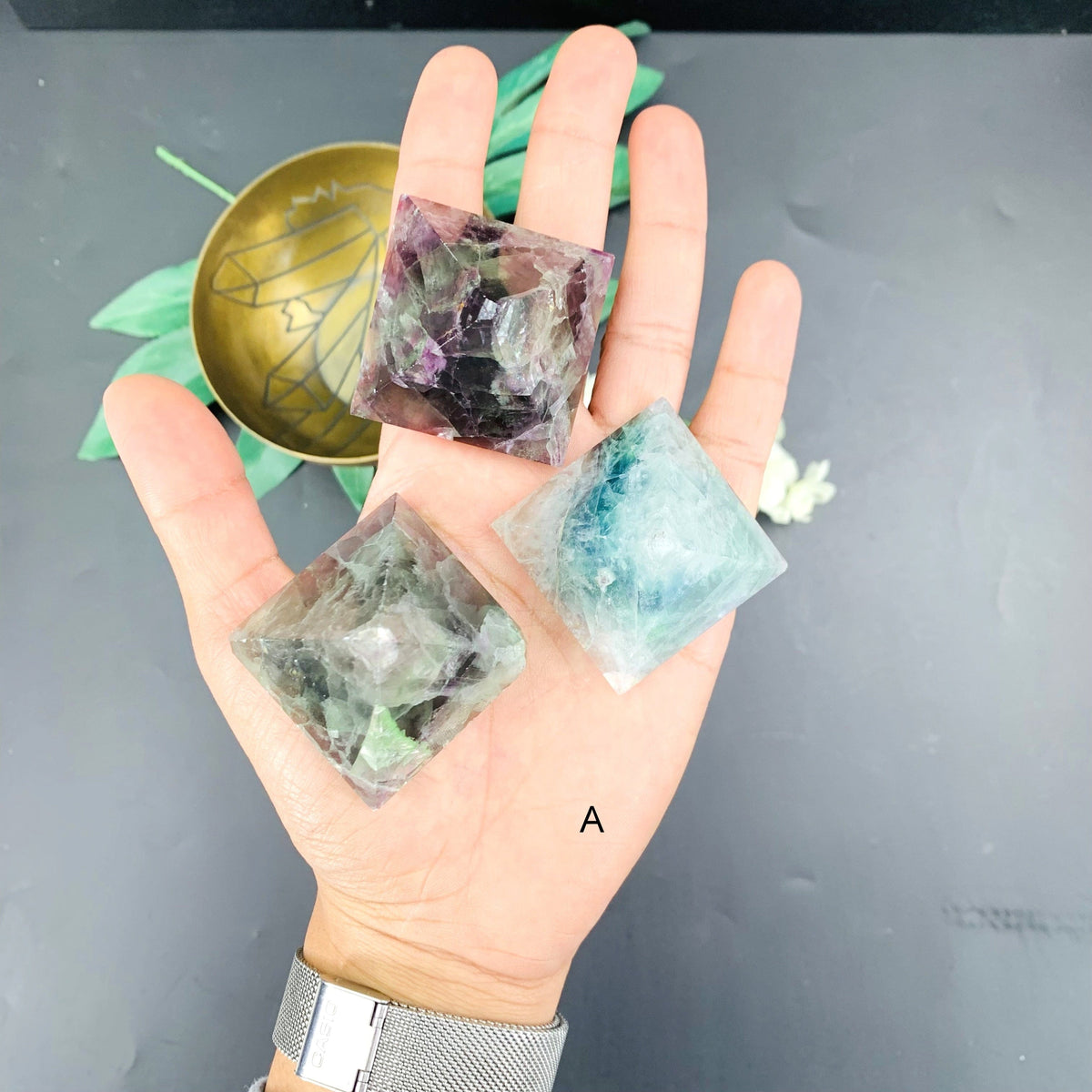 1 Set of Small Fluorite Pyramids - YOU CHOOSE