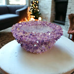 Amethyst Crystal Point Bowl - Handmade with Natural Stone Points - OOAK -