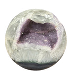 Amethyst Agate Crystal Sphere - Large Sphere - OOAK -