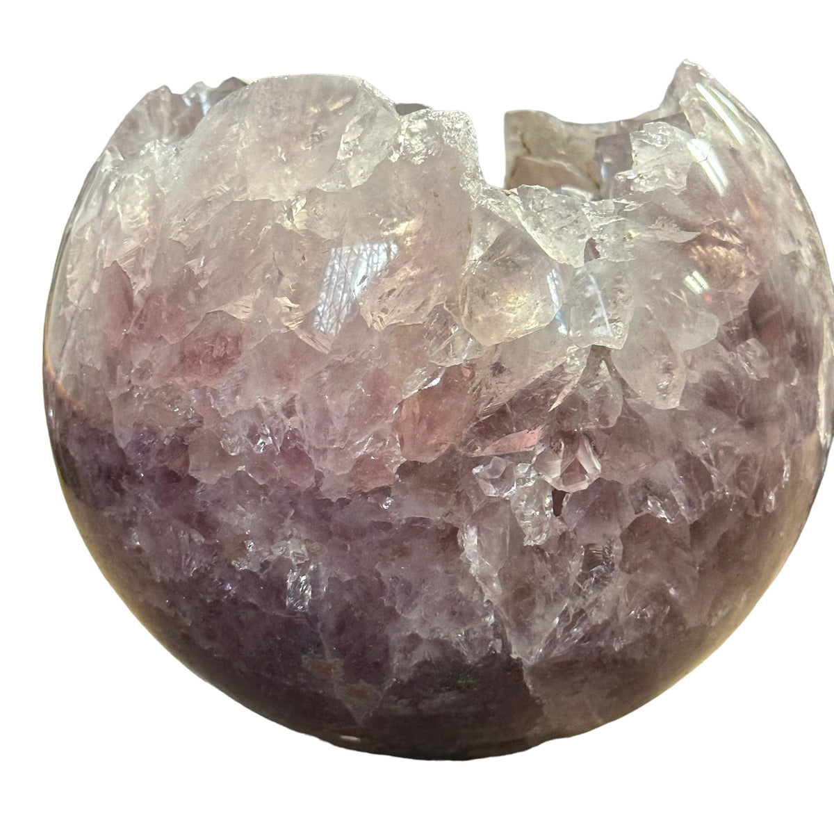 Amethyst Agate Crystal Sphere - Large Sphere - OOAK -