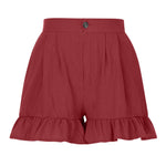 Women's High Waist Ruffle Shorts