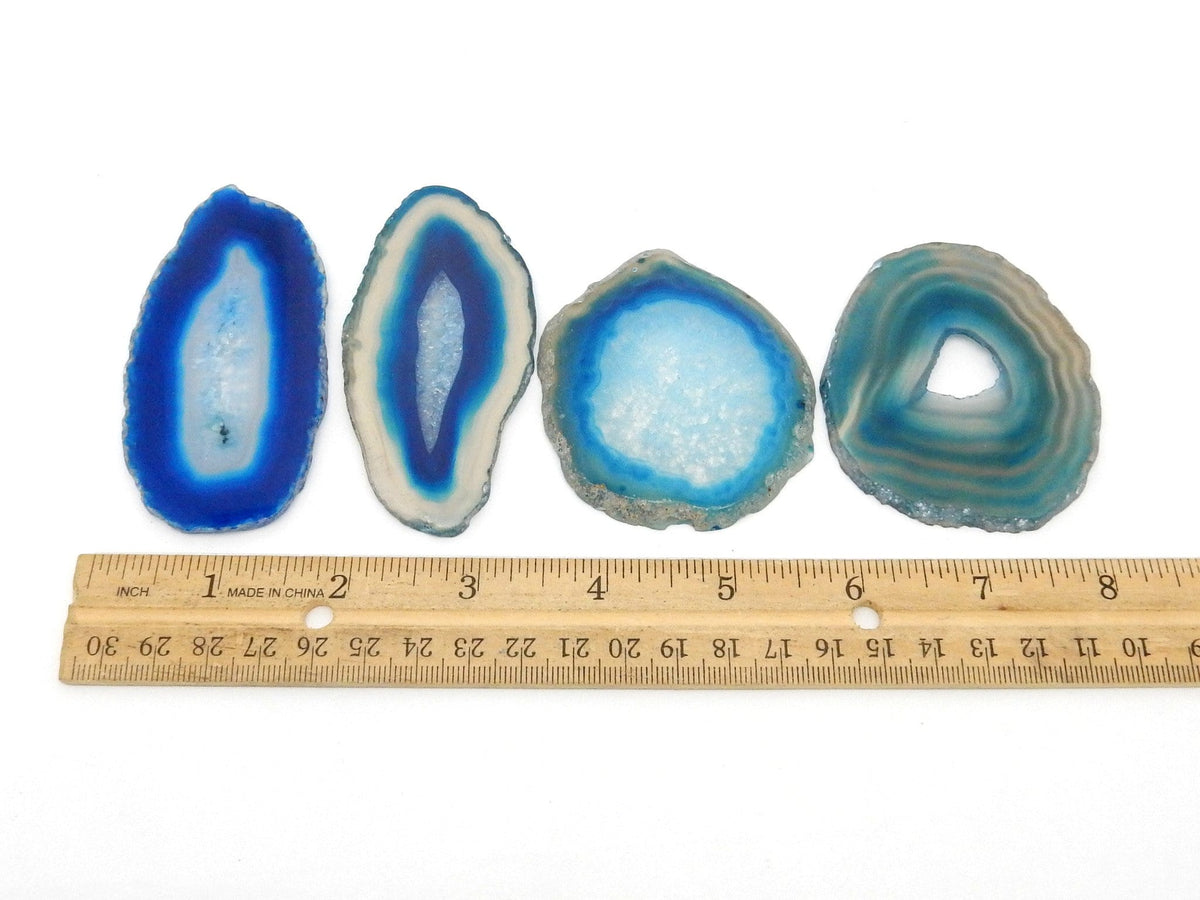 Blue Agate Slice - Large Pendant Size - Agate Slices #1