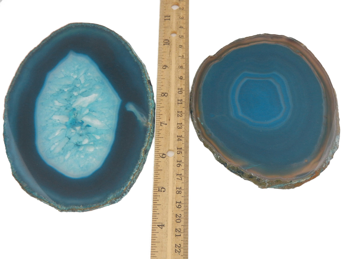 Teal Agate Slice - Agate Slices #6 - Beautiful Home Decor (AGBS)