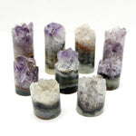 Amethyst Cylinders - Small Amethyst for Jewelry Making - Chakra - Reiki (RK35B10-03)