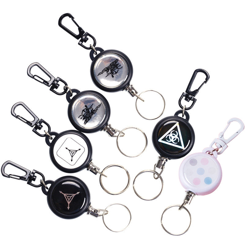 Keychain With Retractable Wire Cord (3 Pcs)