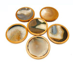 Agate Coasters in Wood Set