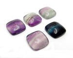 Fluorite - Small Rainbow Fluorite Square Shaped Cabochon 12x12mm