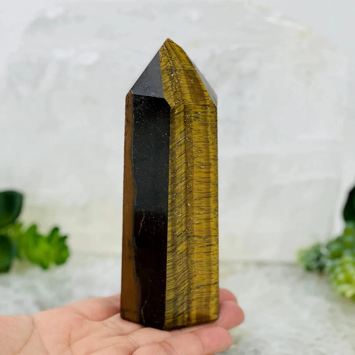 Tiger Eye Polished Point - Home Decor Piece - OOAK