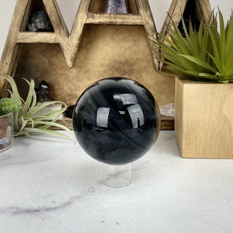 Black Obsidian Sphere - (DOOAK-S3-46)