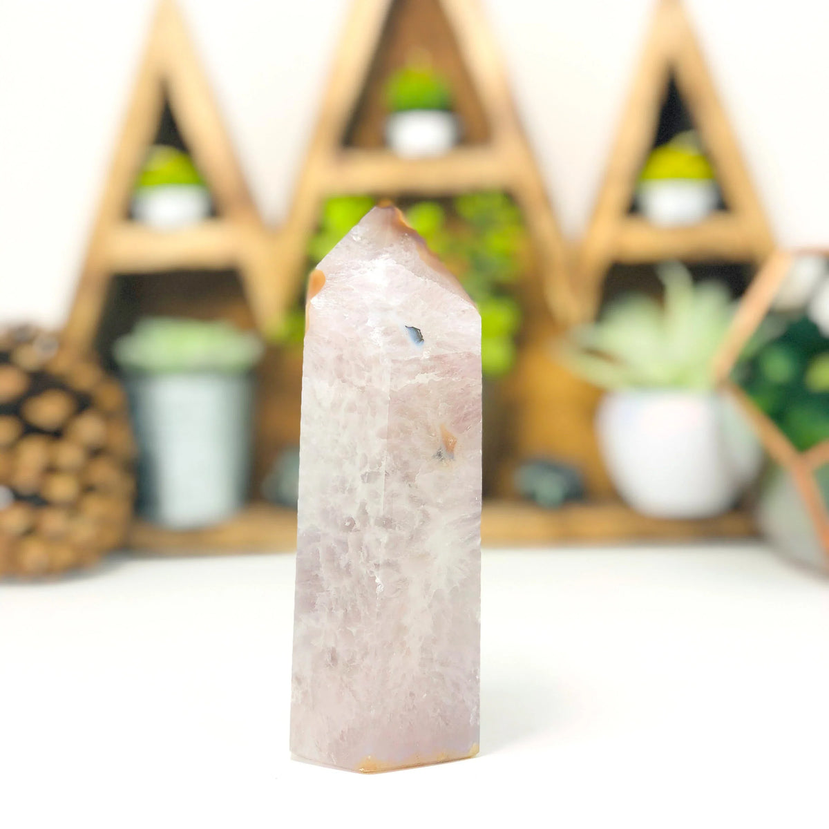 Agate Polished Crystal Point One-of-a-Kind