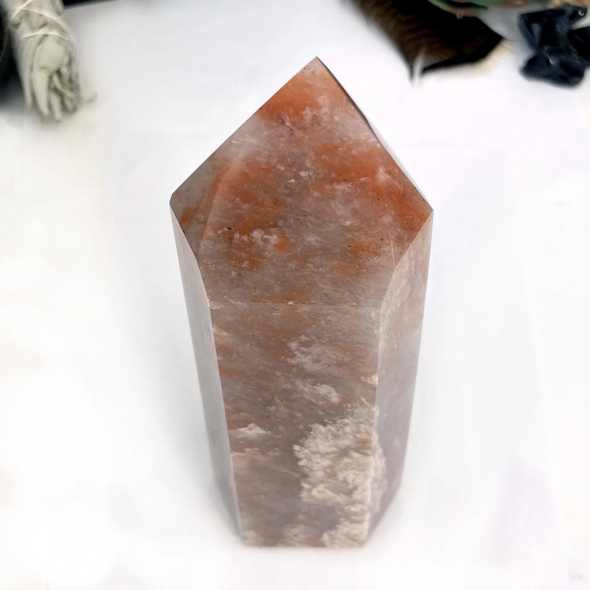 Hematite Quartz Polished Tower Point - OOAK -