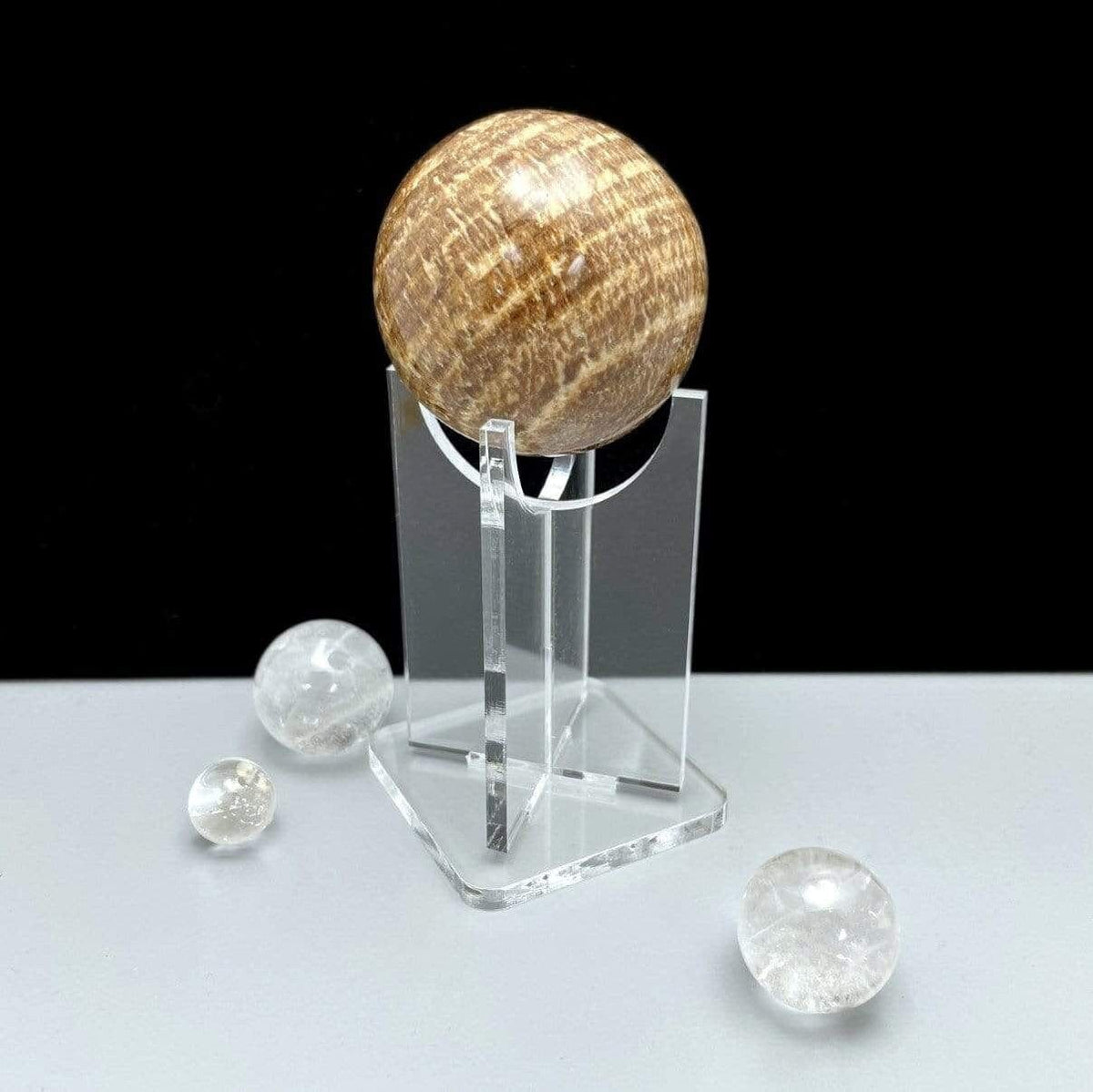 Acrylic Sphere Holder - Crystal Stand - (OF1-S8-B1)