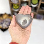 Agate Druzy Crystal Heart Stone - OOAK