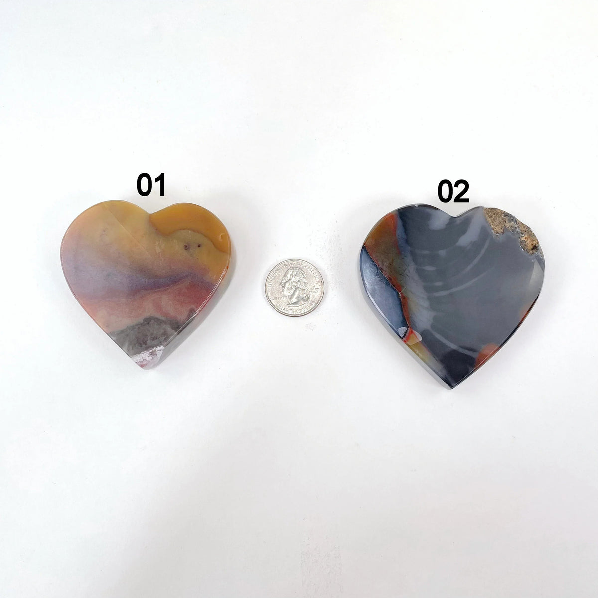 Agate Crystal Heart Slices YOU CHOOSE