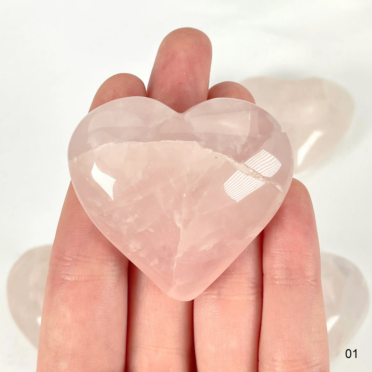 Rose Quartz Polished Hearts - You Choose