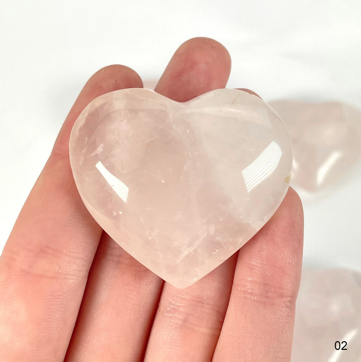 Rose Quartz Polished Hearts - You Choose