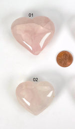 Rose Quartz Polished Hearts - You Choose