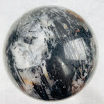 Large - Black Tourmilated Quartz Sphere - OOAK - Home Decor