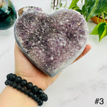 Amethyst Druzy Purple Hearts - YOU CHOOSE