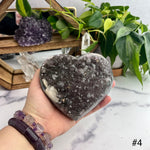 Purple Amethyst Druzy Hearts - YOU CHOOSE