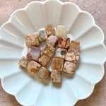 Flower Agate Cubes