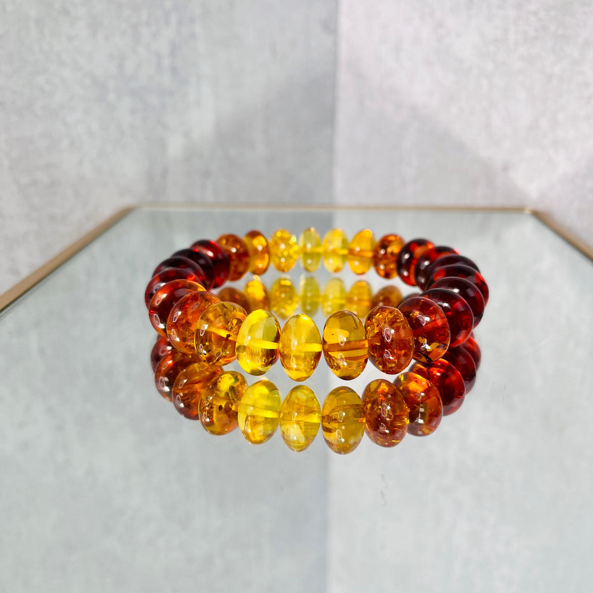 Baltic Amber Bracelet - Rondelle Beaded