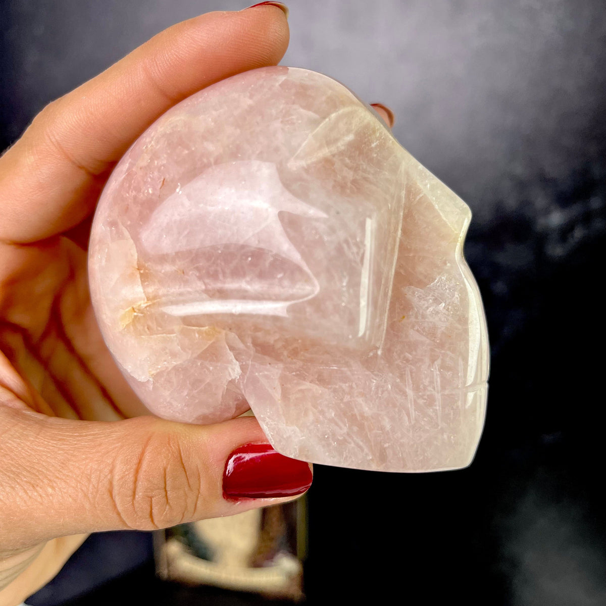 Rose Quartz Polished Skull - You Choose