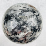 Black Tourmilated Quartz Sphere - OOAK -Gigantic