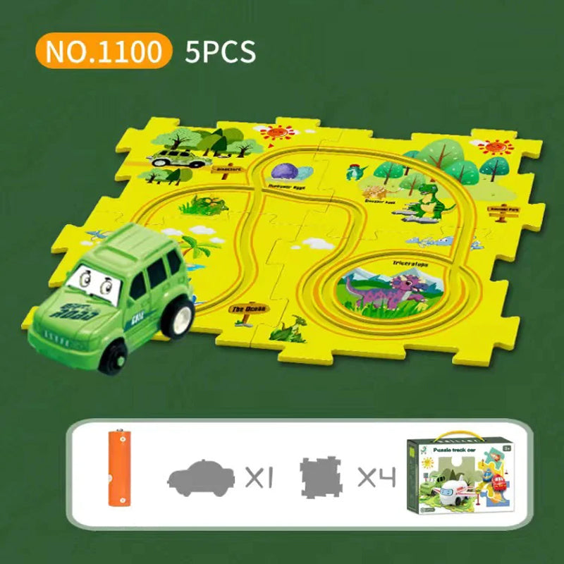 🧩Children's Educational Puzzle Track Car Play Set🧩