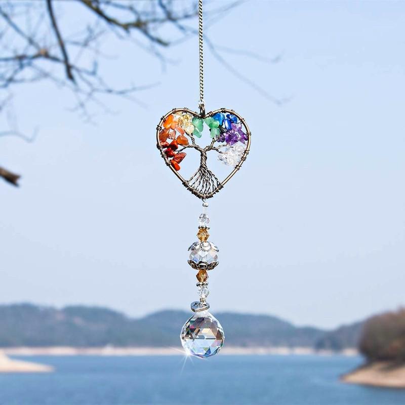 Crystal Wind Chime Tree Of Life Suncatcher