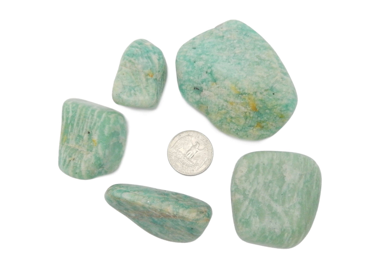 Amazonite Tumbled Stones - Large Polished Beauties - Choose 1,3,5 Pieces (TS-81)