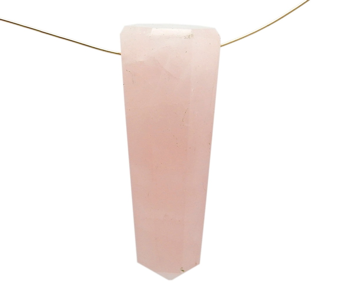 Large Rose Quartz Tower Obelisk Point DRILLED(RK18B30)